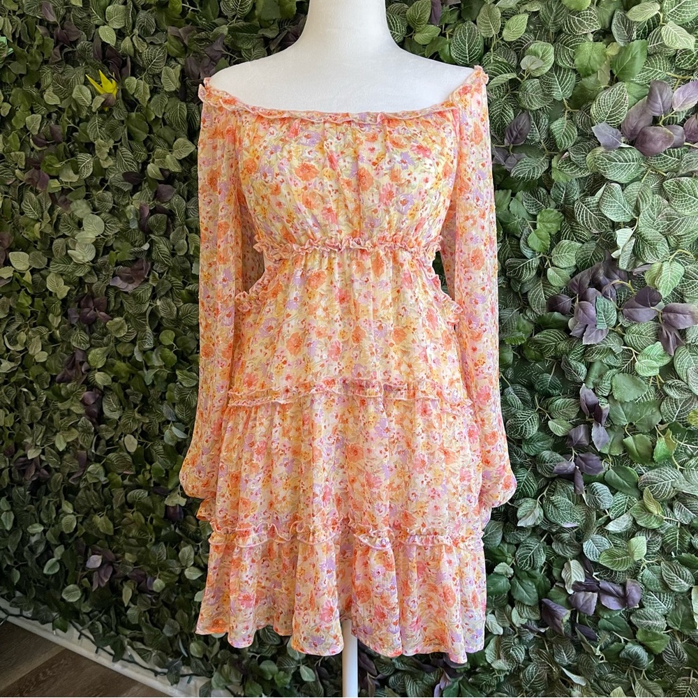 Women’s Dresses Floral orange yellow- Jessica Simpson size M NWT